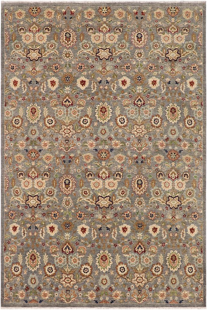 handmade Transitional Kafkaz Gray Brown Hand Knotted RECTANGLE 100% WOOL area rug 9X11