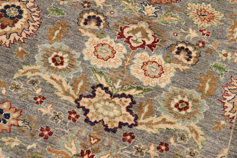 handmade Modern Kafkaz Gray Brown Hand Knotted RECTANGLE 100% WOOL area rug 9' x 11'