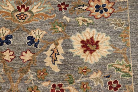 handmade Modern Kafkaz Gray Brown Hand Knotted RECTANGLE 100% WOOL area rug 9' x 11'