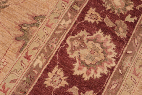 handmade Traditional Kafkaz Gold Red Hand Knotted RECTANGLE 100% WOOL area rug 10x15