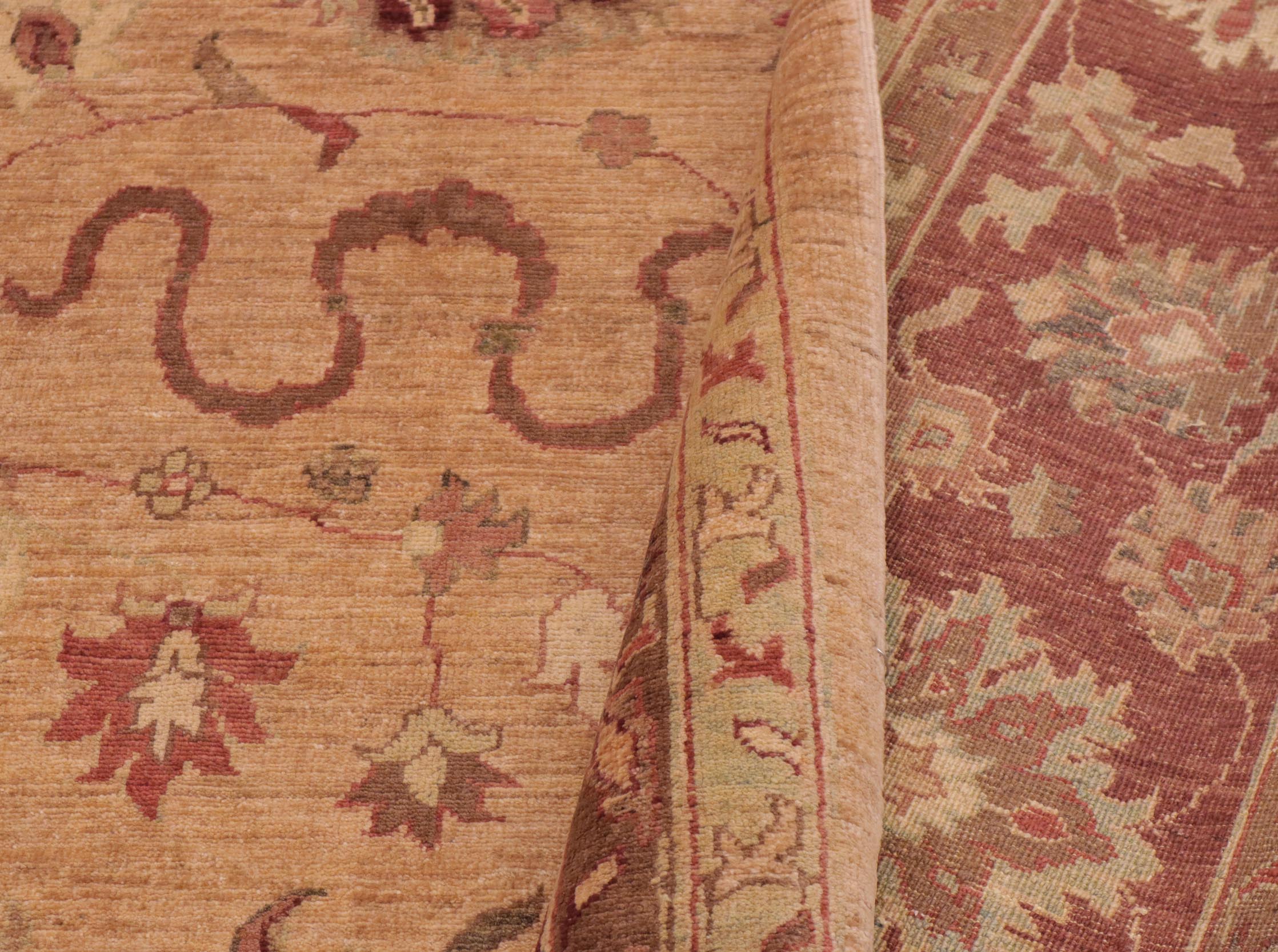 handmade Traditional Kafkaz Gold Red Hand Knotted RECTANGLE 100% WOOL area rug 10x15