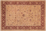 Shabby Chic Ziegler Kari Gold/Red Hand-Knotted Wool Rug - 10'2'' x 14'9''