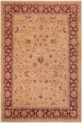 handmade Traditional Kafkaz Gold Red Hand Knotted RECTANGLE 100% WOOL area rug 10X15