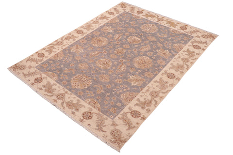 handmade Traditional Kafkaz Grey Beige Hand Knotted RECTANGLE 100% WOOL area rug 6x9