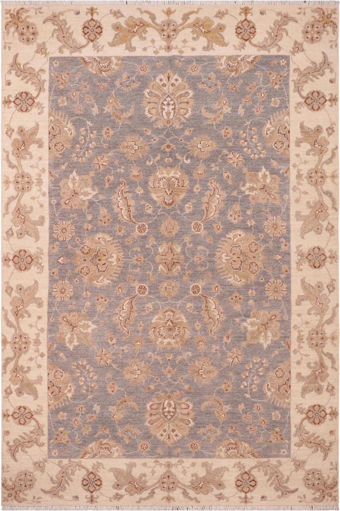 handmade Traditional Kafkaz Grey Beige Hand Knotted RECTANGLE 100% WOOL area rug 6X9