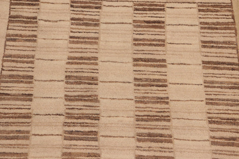 handmade Modern Gabbeh Beige Brown Hand Knotted RECTANGLE 100% WOOL area rug 10' x 14'