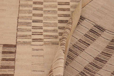 handmade Modern Gabbeh Beige Brown Hand Knotted RECTANGLE 100% WOOL area rug 10' x 14'
