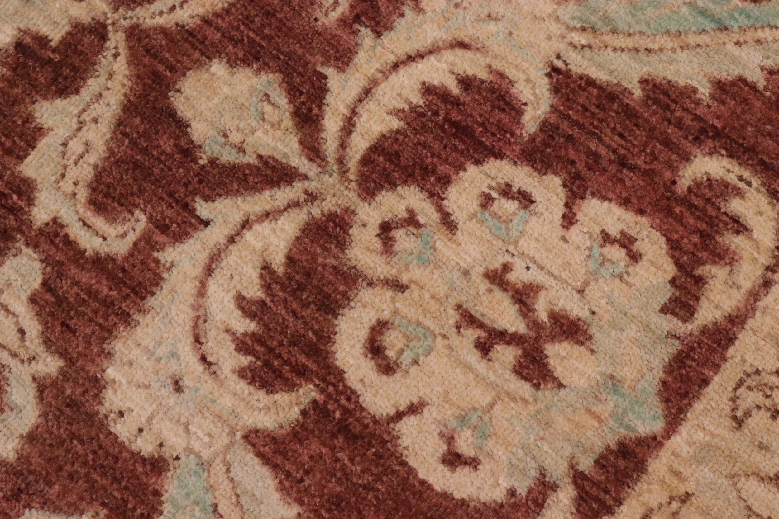 handmade Traditional Kafkaz Brown Lt. Green Hand Knotted ROUND 100% WOOL area rug 8' x 8'