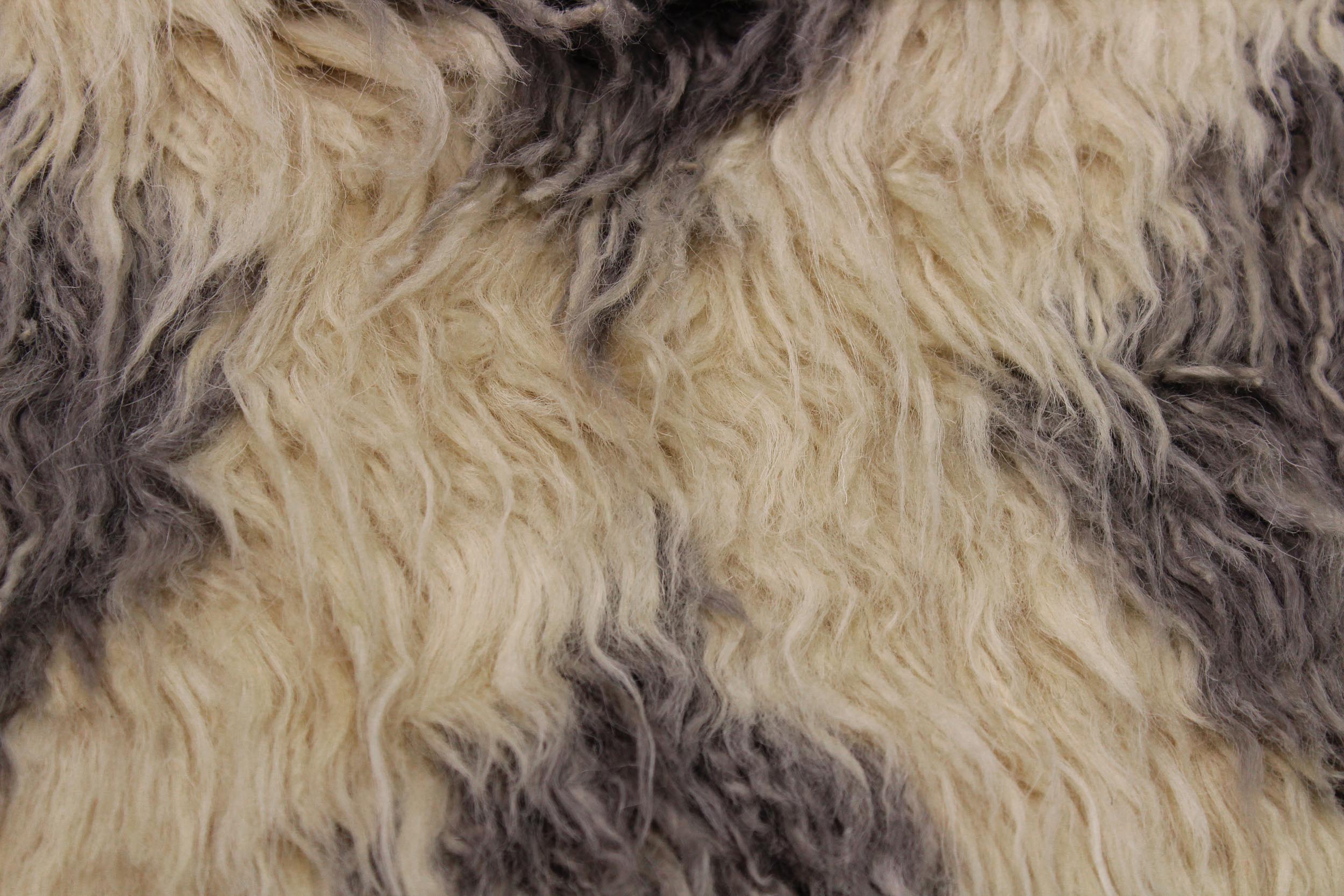 handmade Geometric Moroccan Grey Ivory Hand Knotted RECTANGLE 100% WOOL area rug 5' x 8'