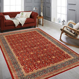 handmade Transitional Kafkaz Red Blue Hand Knotted RECTANGLE 100% WOOL area rug 10 x 14