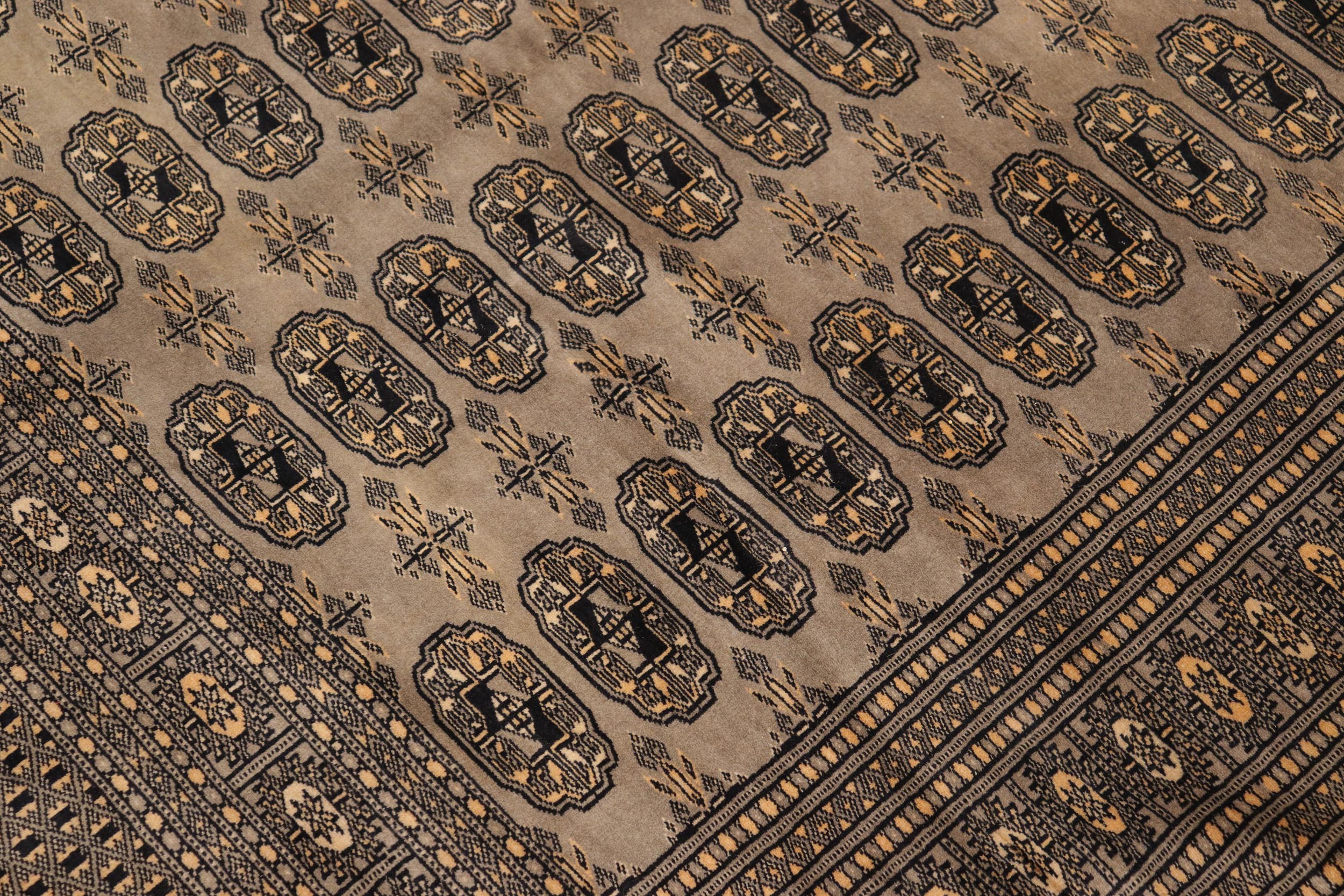 handmade Geometric Bokhara Grey Black Hand Knotted RECTANGLE 100% WOOL area rug 5X8