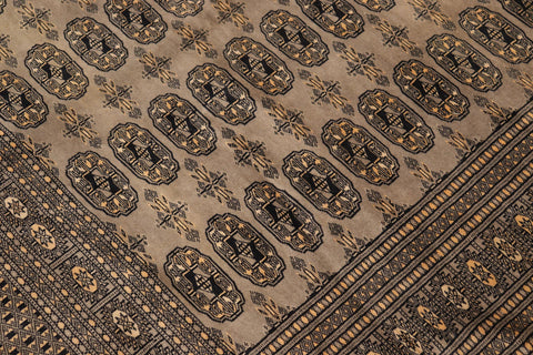 handmade Geometric Bokhara Grey Black Hand Knotted RECTANGLE 100% WOOL area rug 5X8