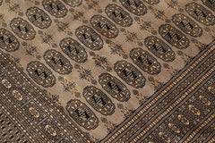 handmade Geometric Bokhara Grey Black Hand Knotted RECTANGLE 100% WOOL area rug 5X8