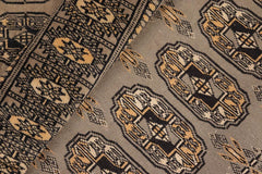 handmade Geometric Bokhara Grey Black Hand Knotted RECTANGLE 100% WOOL area rug 5X8