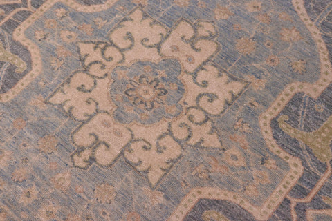 handmade Traditional Kafkaz Gray Lt. Blue Hand Knotted RECTANGLE 100% WOOL area rug 8' x 10'
