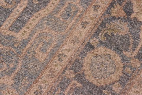 handmade Traditional Kafkaz Gray Lt. Blue Hand Knotted RECTANGLE 100% WOOL area rug 8' x 10'