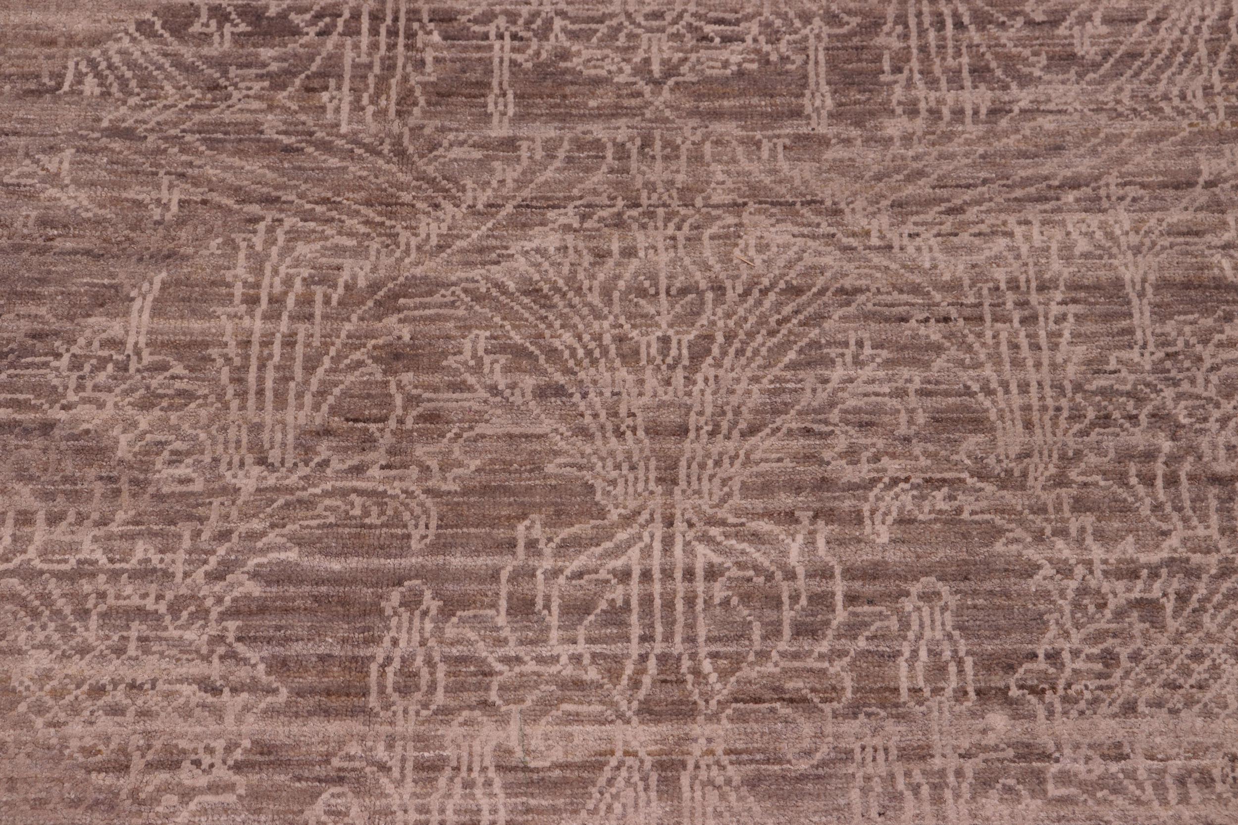 handmade Modern Kafkaz Grey Ivory Hand Knotted RECTANGLE 100% WOOL area rug 8' x 10'
