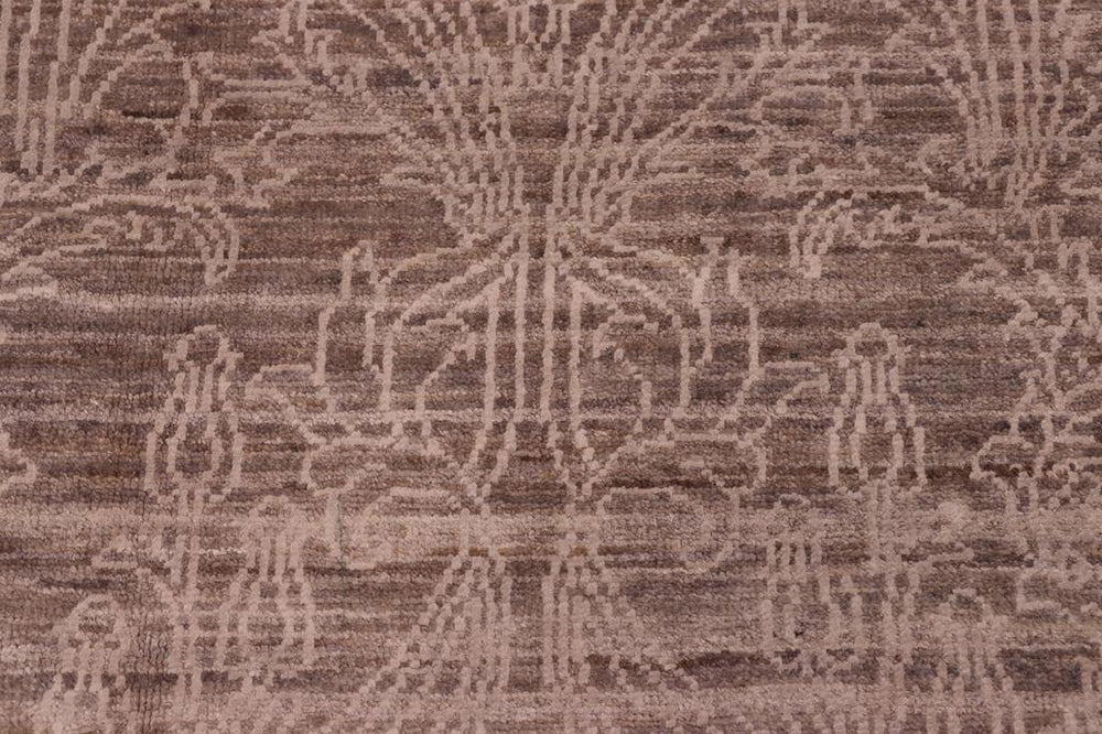 handmade Modern Kafkaz Grey Ivory Hand Knotted RECTANGLE 100% WOOL area rug 8X10