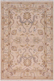 handmade Traditional Kafkaz Ivory Gold Hand Knotted RECTANGLE 100% WOOL area rug 3 x 5