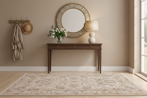 handmade Traditional Kafkaz Ivory Gold Hand Knotted RECTANGLE 100% WOOL area rug 3x5