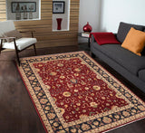 handmade Traditional Kafkaz Red Blue Hand Knotted RECTANGLE 100% WOOL area rug 10 x 14