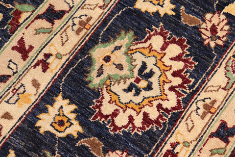 handmade Traditional Kafkaz Red Blue Hand Knotted RECTANGLE 100% WOOL area rug 10x14