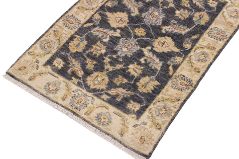 handmade Traditional Kafkaz Grey Ivory Hand Knotted RECTANGLE 100% WOOL area rug 2x3
