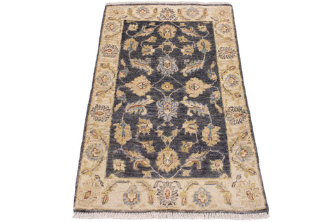 handmade Traditional Kafkaz Grey Ivory Hand Knotted RECTANGLE 100% WOOL area rug 2x3