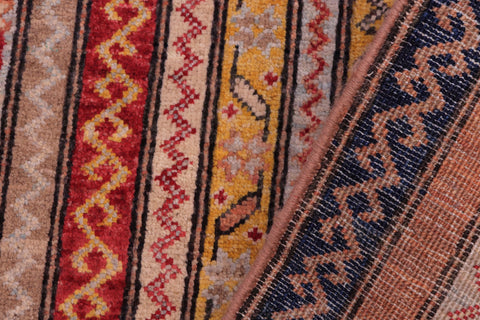 handmade Transitional Shawl Blue Rust Hand Knotted RECTANGLE 100% WOOL area rug 2x3