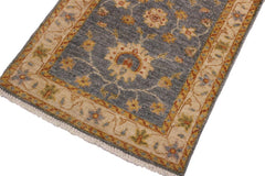 handmade Traditional Kafkaz Grey Red Hand Knotted RECTANGLE 100% WOOL area rug 2X3