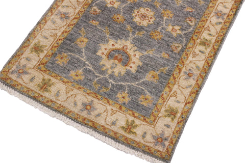 handmade Traditional Kafkaz Grey Red Hand Knotted RECTANGLE 100% WOOL area rug 2x3