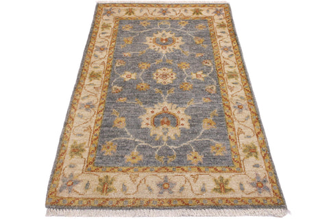 handmade Traditional Kafkaz Grey Red Hand Knotted RECTANGLE 100% WOOL area rug 2x3