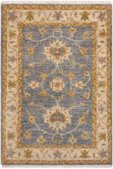 handmade Traditional Kafkaz Grey Red Hand Knotted RECTANGLE 100% WOOL area rug 2X3