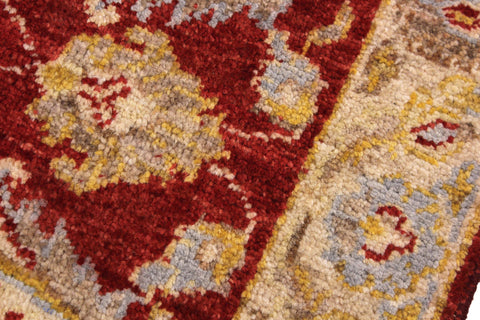 handmade Traditional Kafkaz Red Ivory Hand Knotted RECTANGLE 100% WOOL area rug 2x3
