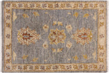 Boho Chic Ziegler Starr Grey/Ivory Hand-Knotted Wool Rug - 2'1'' x 2'9''