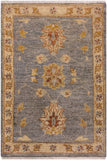 handmade Traditional Kafkaz Grey Ivory Hand Knotted RECTANGLE 100% WOOL area rug 2 x 3