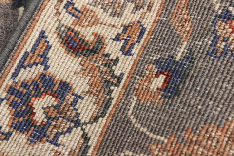 handmade Traditional Kafkaz Grey Ivory Hand Knotted RECTANGLE 100% WOOL area rug 2x3