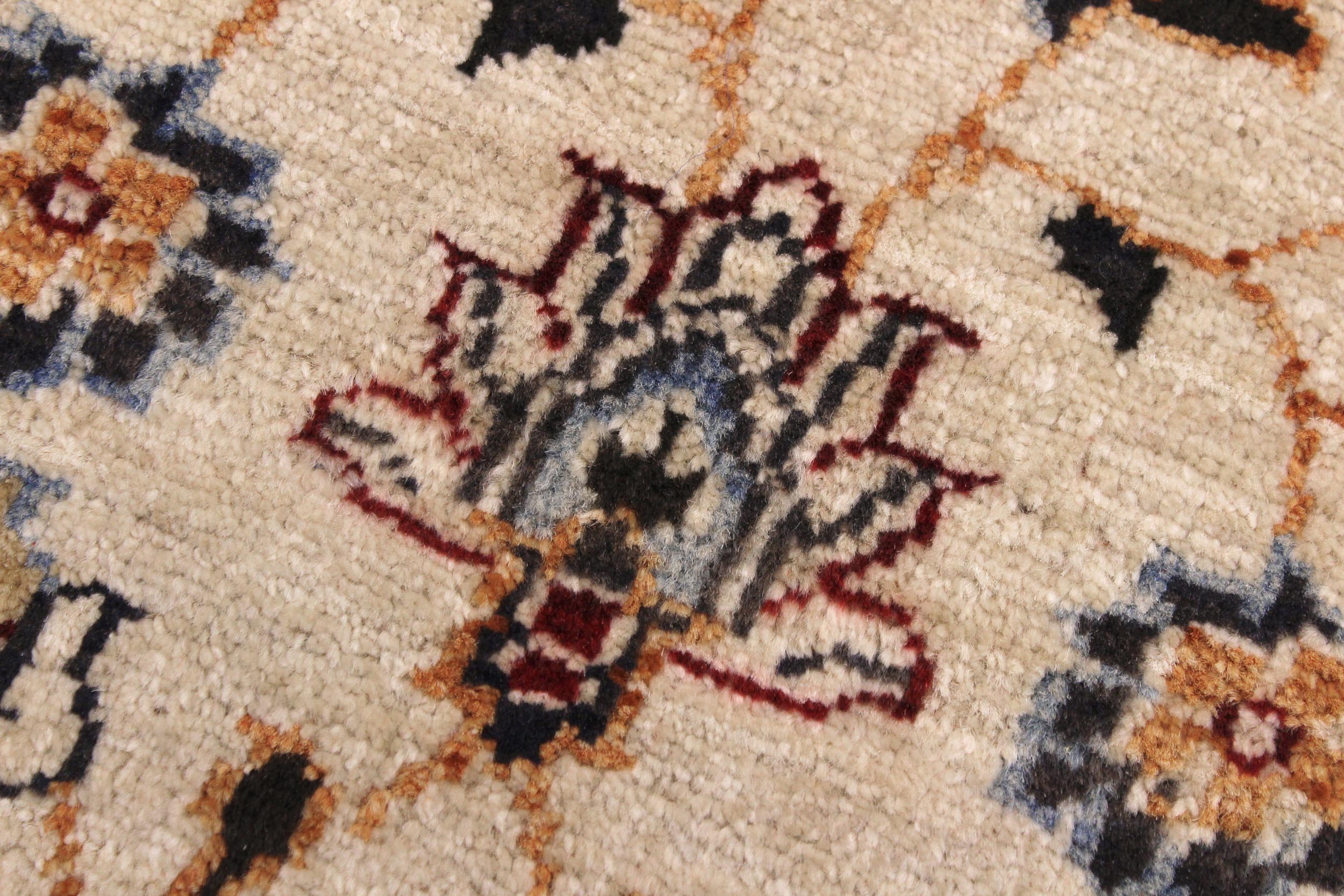 handmade Traditional Kafkaz Ivory Red Hand Knotted RECTANGLE 100% WOOL area rug 2x3