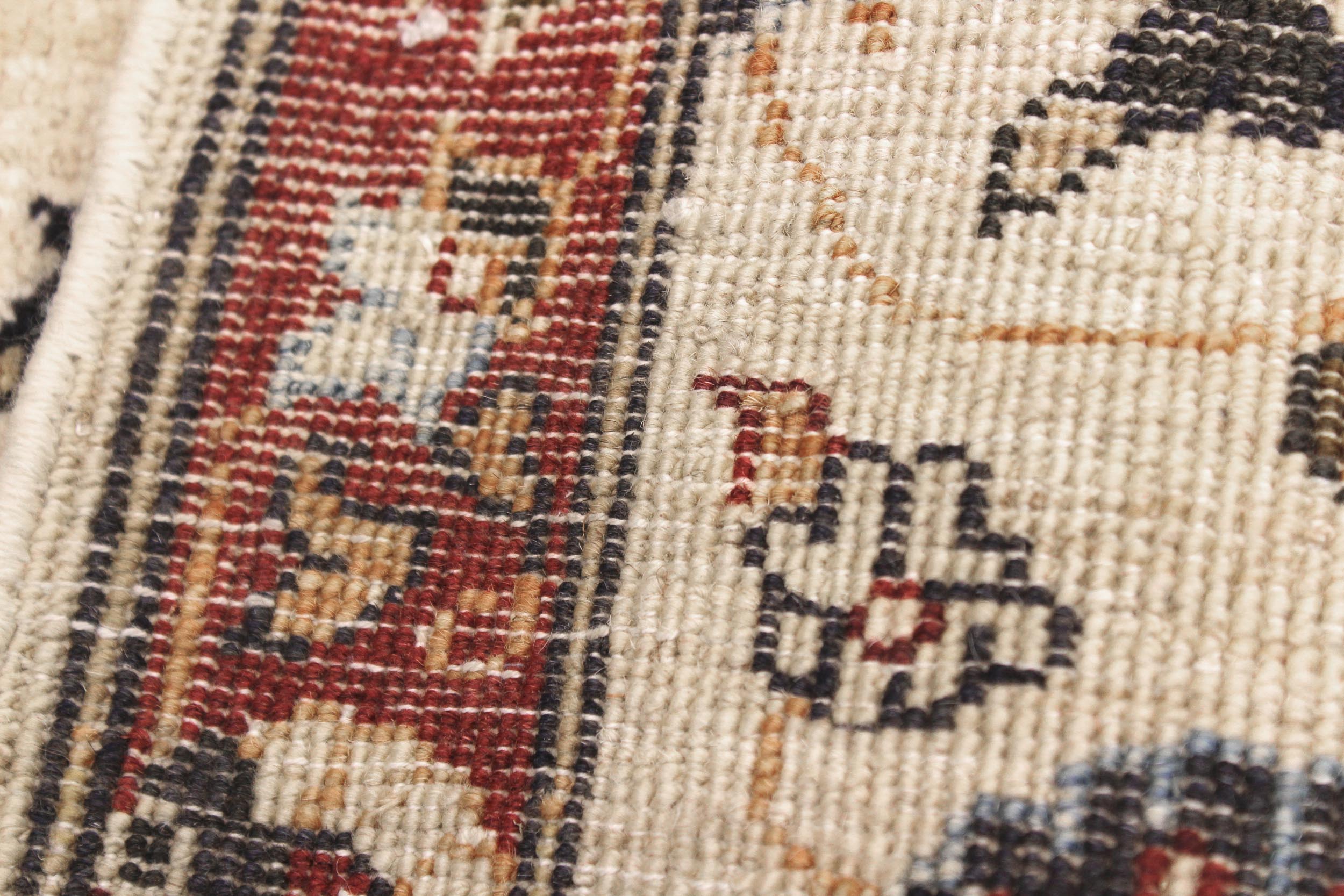 handmade Traditional Kafkaz Ivory Red Hand Knotted RECTANGLE 100% WOOL area rug 2x3