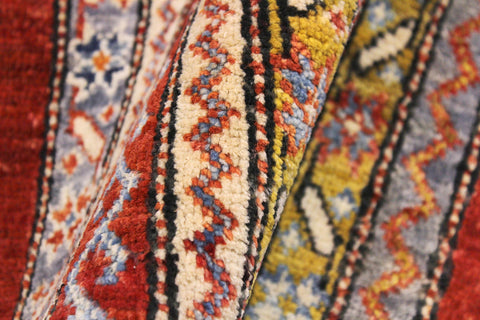 handmade Transitional Shawl Rust Blue Hand Knotted RECTANGLE 100% WOOL area rug 2x3