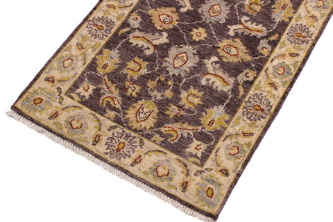handmade Traditional Kafkaz Brown Ivory Hand Knotted RECTANGLE 100% WOOL area rug 2x3