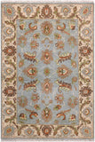 handmade Traditional Kafkaz Lt. Blue Ivory Hand Knotted RECTANGLE 100% WOOL area rug 2 x 3