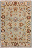 handmade Traditional Kafkaz Lt. Blue Ivory Hand Knotted RECTANGLE 100% WOOL area rug 2 x 3