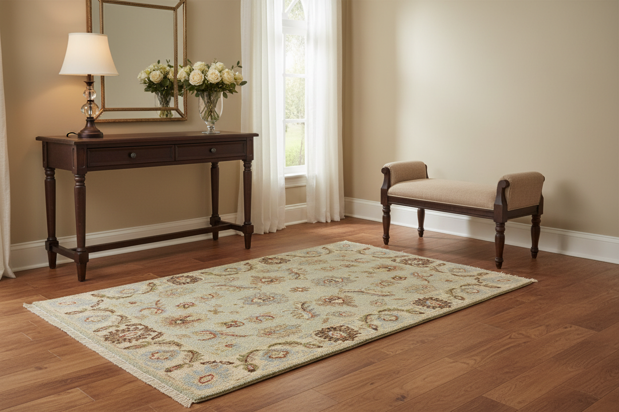 handmade Traditional Kafkaz Lt. Blue Ivory Hand Knotted RECTANGLE 100% WOOL area rug 2x3