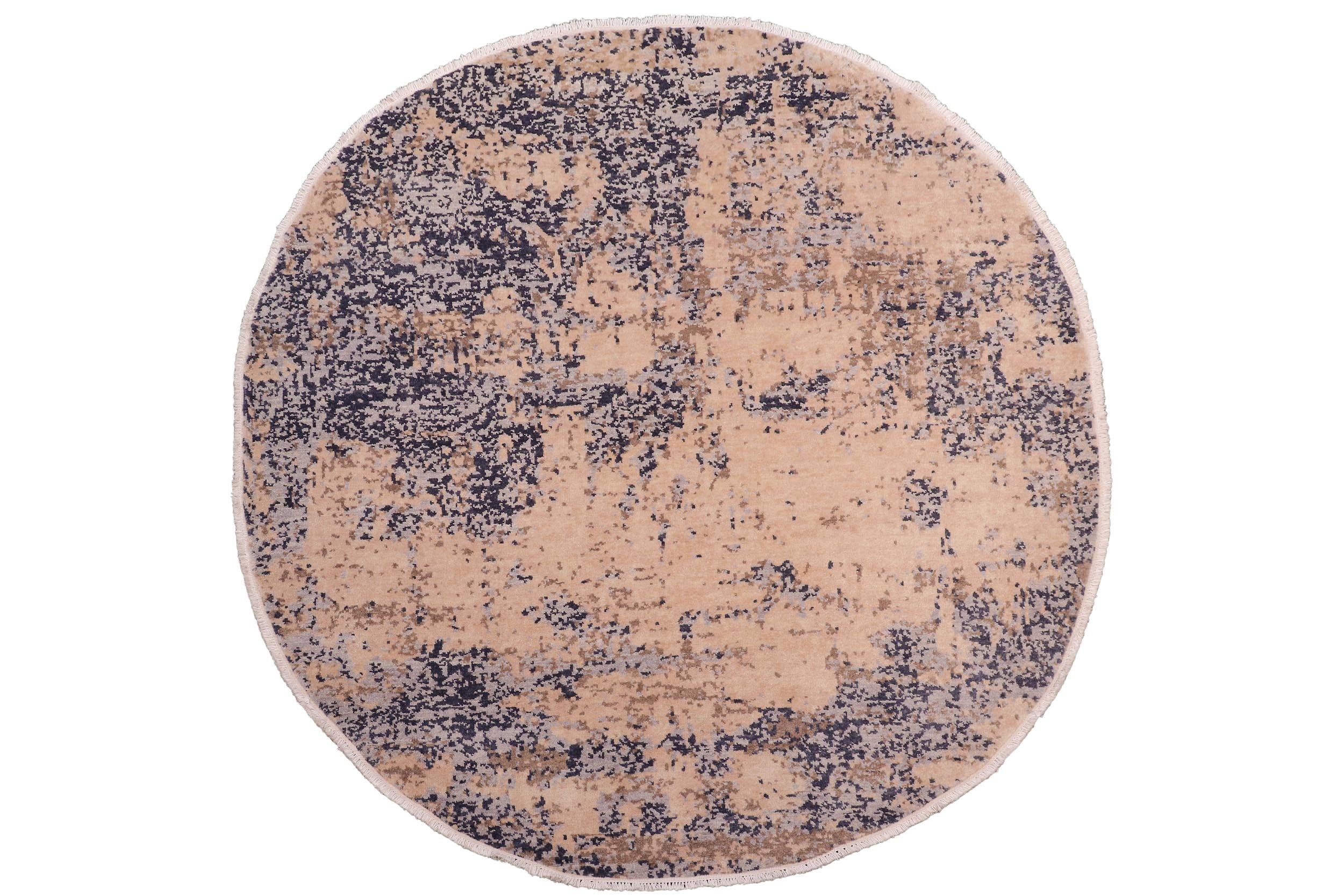 handmade Modern Round Kafkaz Lt. Brown Grey Hand Knotted ROUND 100% WOOL area rug 8' x 8'