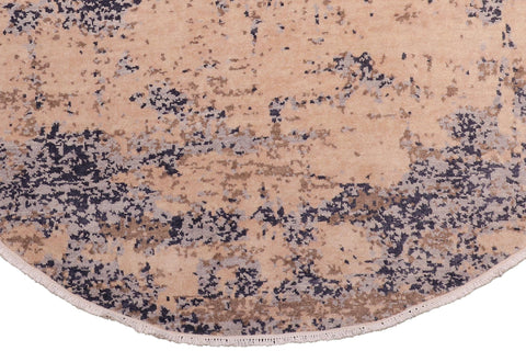 handmade Modern Round Kafkaz Lt. Brown Grey Hand Knotted ROUND 100% WOOL area rug 8' x 8'