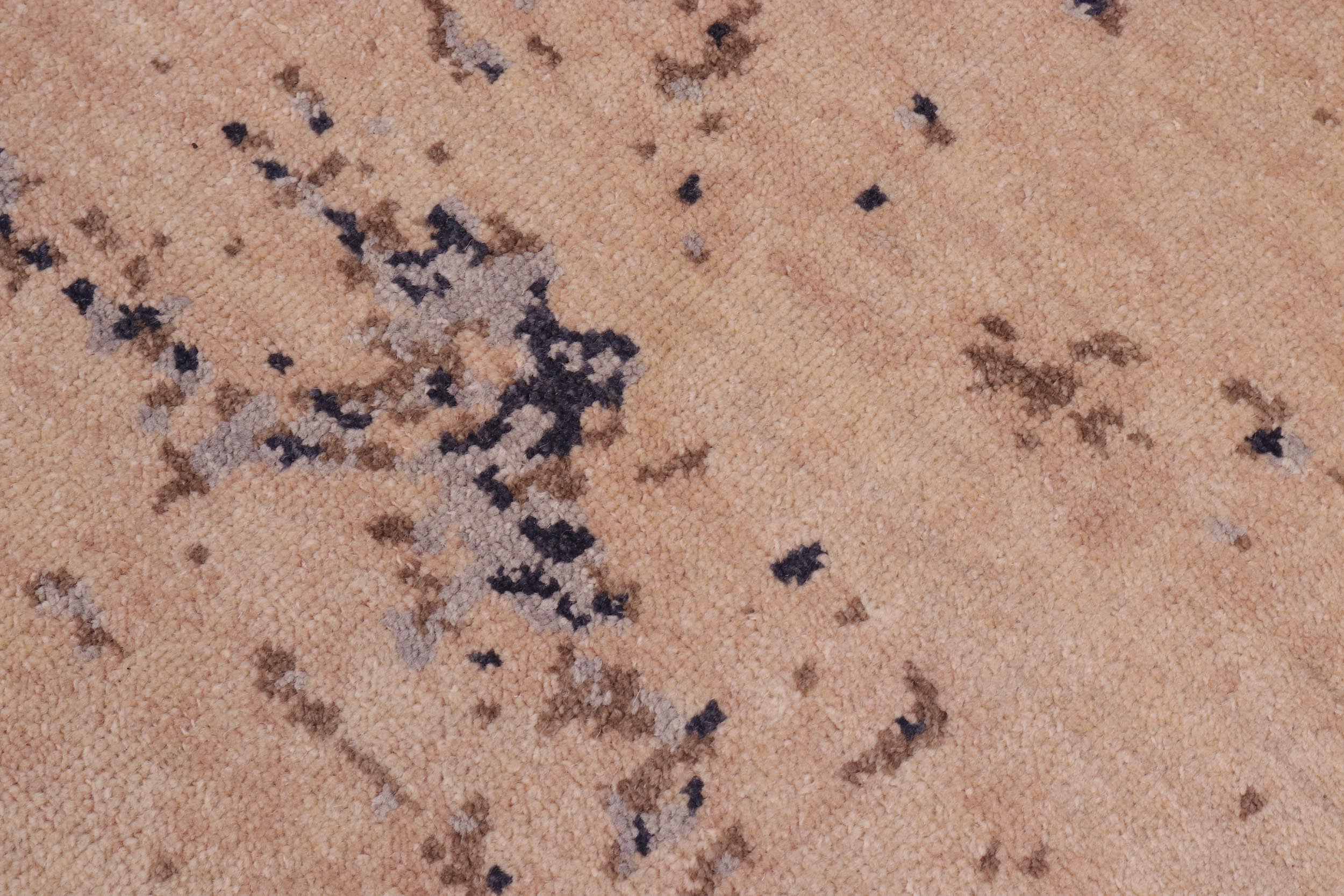 handmade Modern Round Kafkaz Lt. Brown Grey Hand Knotted ROUND 100% WOOL area rug 8' x 8'