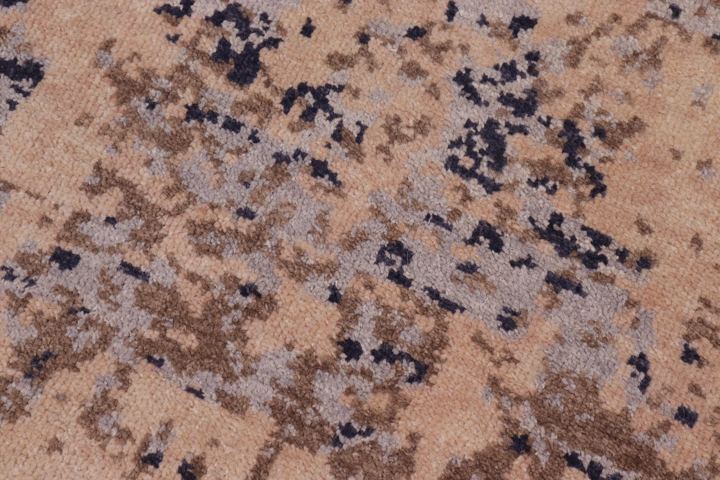 handmade Modern Round Kafkaz Lt. Brown Grey Hand Knotted ROUND 100% WOOL area rug 8' x 8'