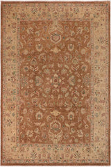 handmade Traditional Kafkaz Brown Tan Hand Knotted RECTANGLE 100% WOOL area rug 10X13