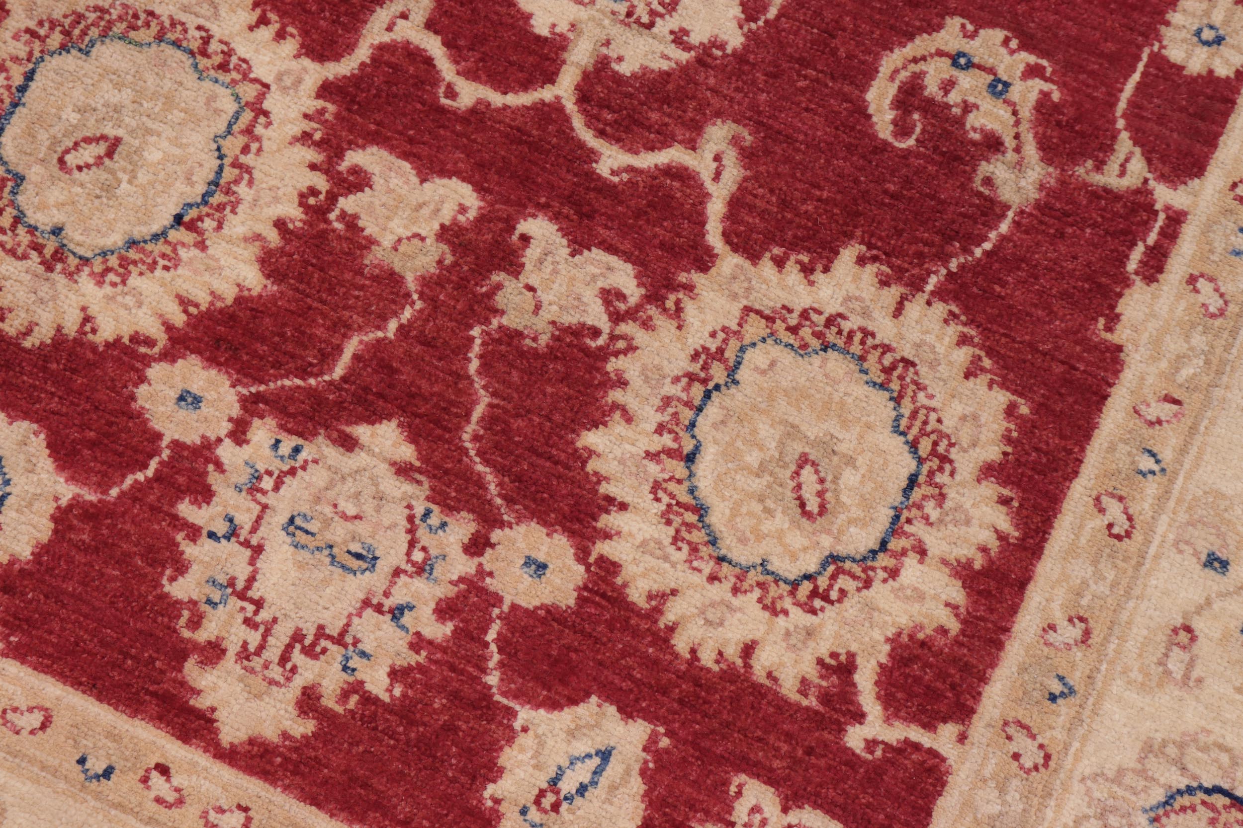 handmade Traditional Kafkaz Red Ivory Hand Knotted RECTANGLE 100% WOOL area rug 3x5
